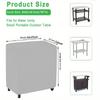 Multi-size Optional Black Silver Outdoor Patio Dustproof Sun Protection Durable Black Fabric Keyboard Outdoor Cart Dustproof Table Cover
