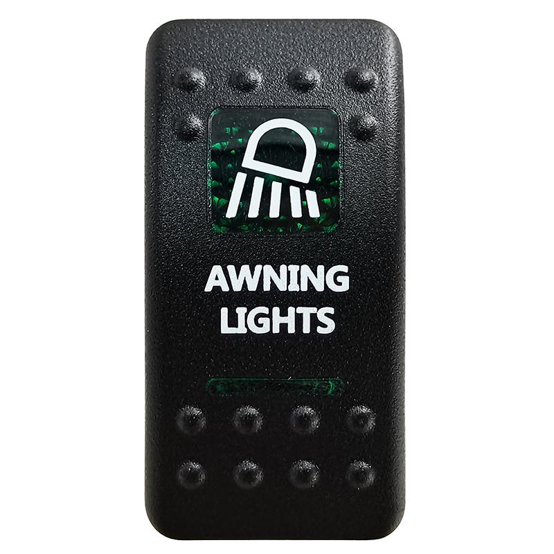 Green Led Light Bar Rocker Switch SPST 5Pins/DPDT 7Pins For Car Marine Boat IP68 NARVA Carling ARB Auto Parts Camper Replacement Switches4