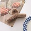 Hair Claw Plush Decor Strong Grip Back Head Hair Clip Women Large Shower Hair Clamp Hair Styling Tool