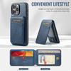 FIERRE SHANN 025 Style For iPhone 16 Pro Max Case Leather+TPU Detachable Card Slots Phone Cover