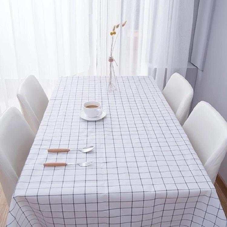 Tablecloth Waterproof And Oil-Proof Leave-In Nordic Rectangular Dining Table Cloth Coffee Table Tablecloth Pvc Student Desk Mat