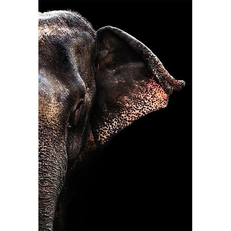 Vahşi doğa, fil, aile posterleri, tuval, resim, hayvan, baba, anne, çocuk, sevgi, modern oda için duvar sanatı resim