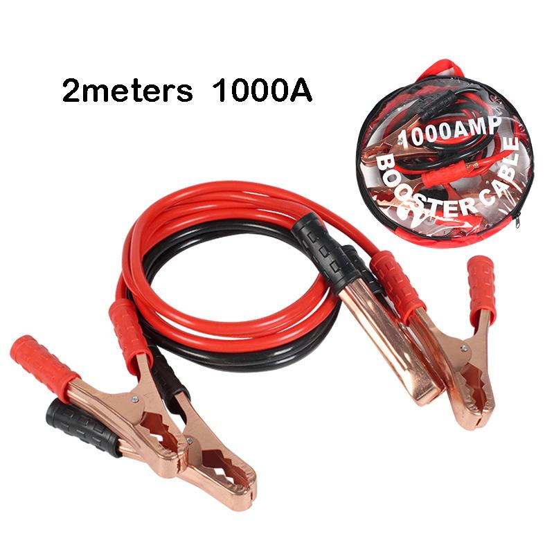 

Thicken Car Battery Clamp 2 Meters 1000A Battery Copper Line Emergency Jump Cable Car Battery Jump Leads Booster Cables 2 meters 1000A