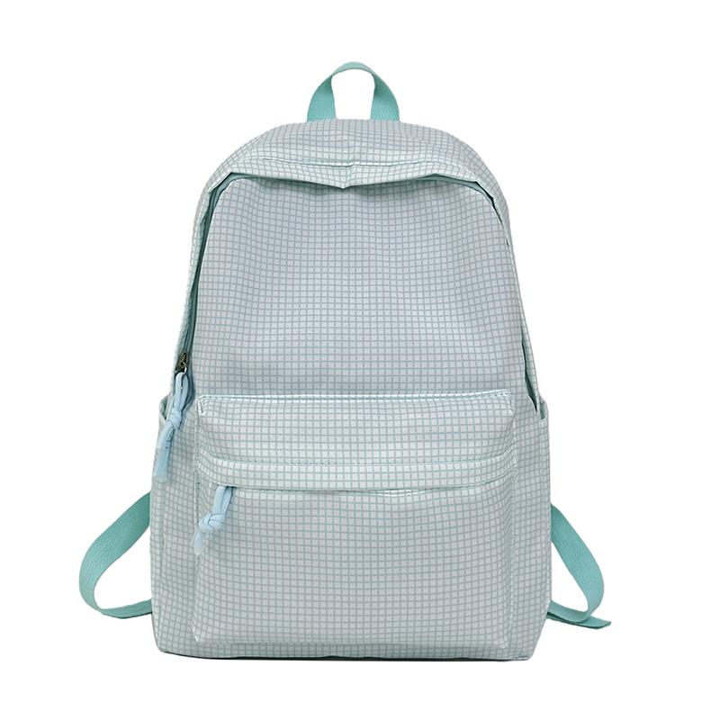 Student Schoolbag Large Capacity Check Backpack