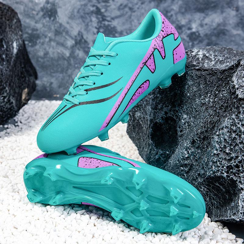 Men's Football Shoes Low Top Soccer shoes Men's Long Nail FG Cleat Outdoor Sports Training Shoes Anti Slip Nail Shoes Size 35-45
