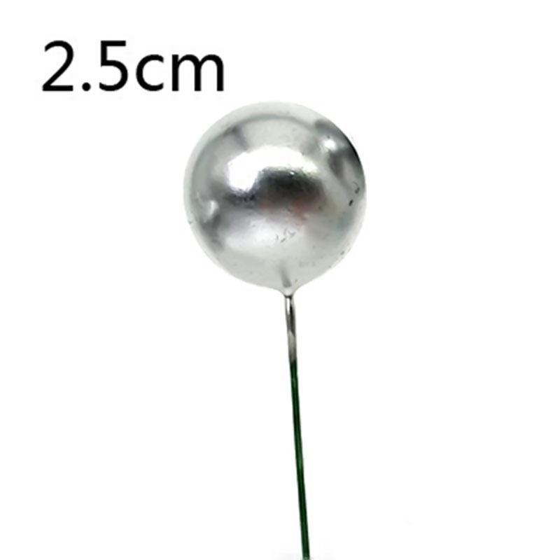 

Средние 2,5 см Золотые и Серебряные Шарики Бусины для Украшения Торта