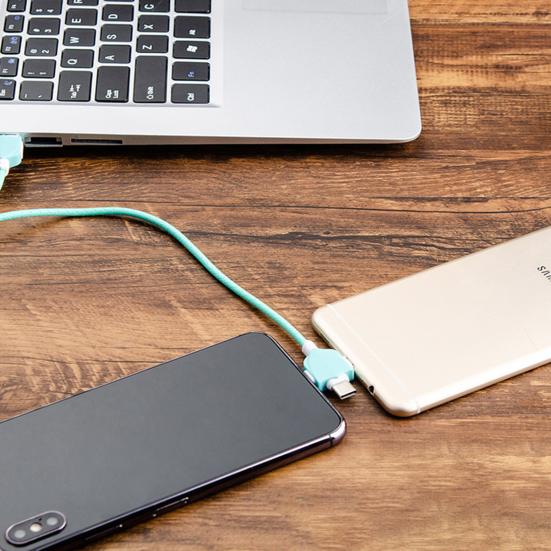 Data Cable 3-in-1 2.1A 8Pin Type-C Fast Charge Micro USB Phone Charging Cord