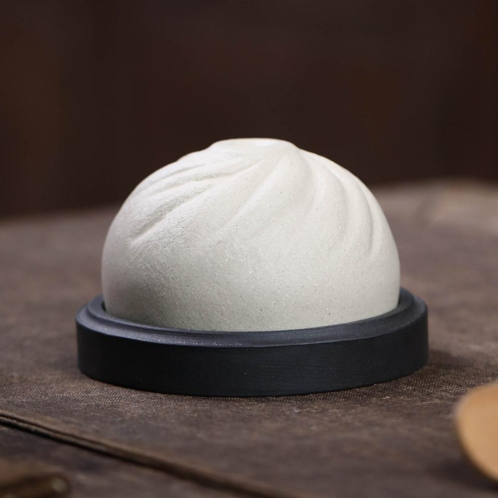 

Yixing Zisha Bun Incense Burner Cups Tea Pet Ancient Tea Sculpture Tea Figurine Play Toys Tea Statue Ornaments Accessories Craft