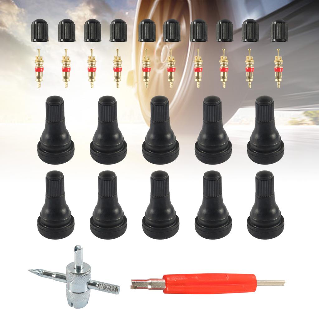 Complete 32 Piece Valves Cores Installation Tool Set For Efficient Tire Valves Replacement Suitable For Various Vehicles