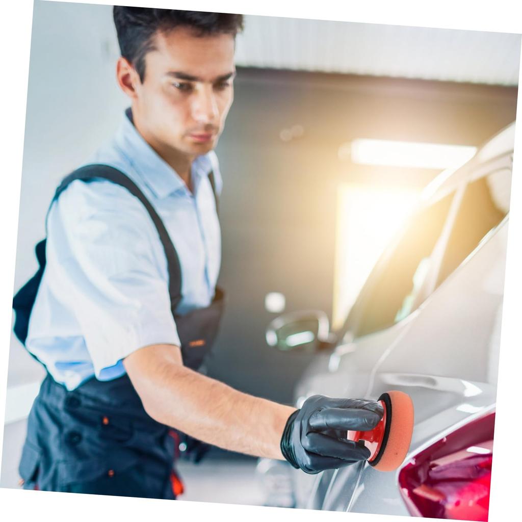 ledmomo 5pcs Polishing Tool Applicator Pad for Car Waxing Pad with Handle Sponge Pad Sponge Applicator Car Applicator