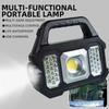 COB Technology Solar Searchlight Zoomable Handheld  Flashlight Camping Work Light  Camping