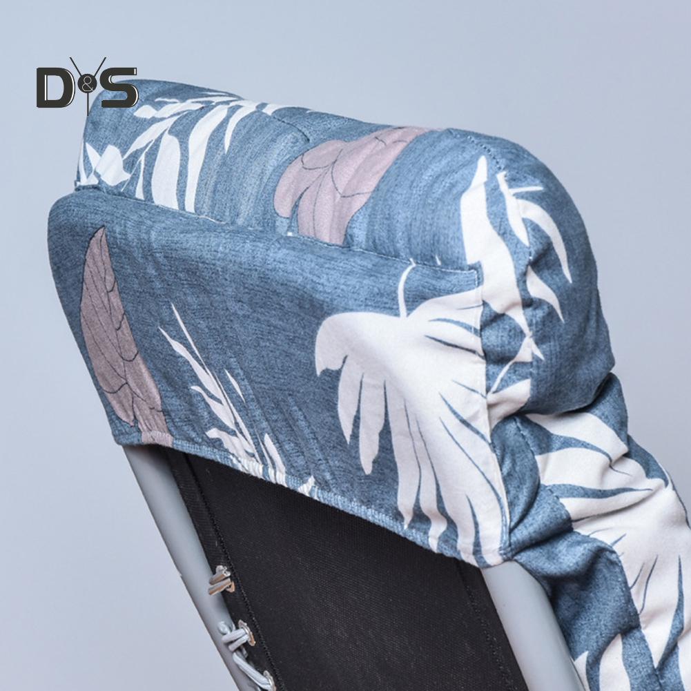 Blooming Bouquet Foldable Leaf Print Double-sided Lounge Chair Cushion Pad Soft Thicken Seat Mat