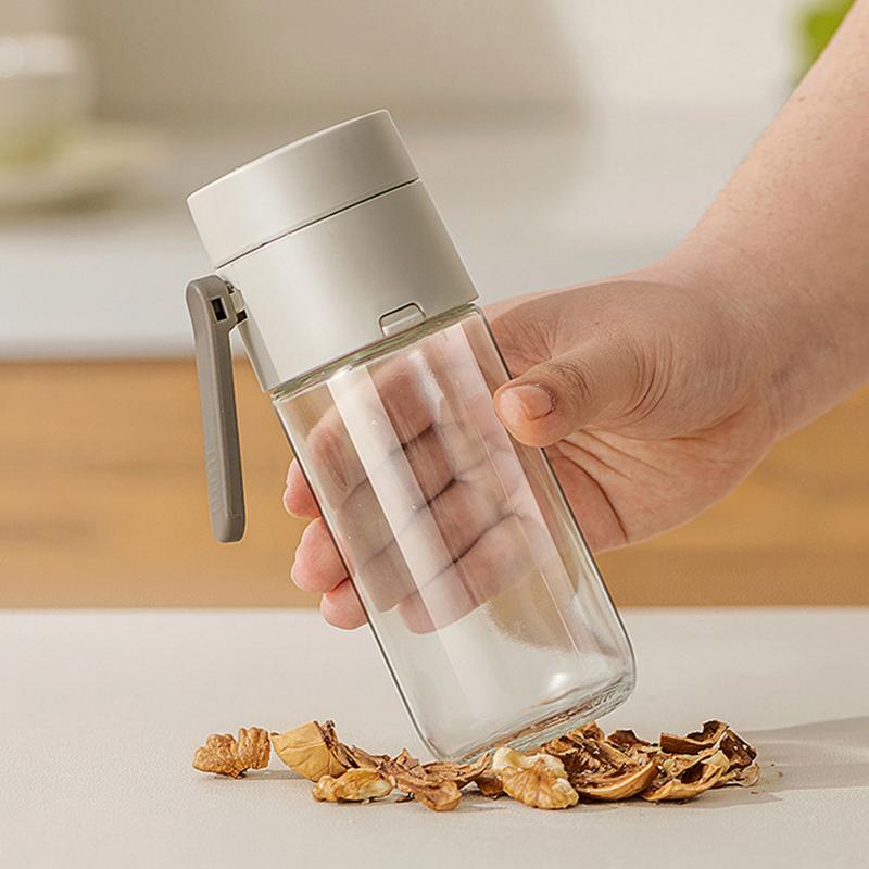 0.5 Grams Push-Type Glass Salt Dispenser Sugar Bottle Spice Pepper Shaker Can Jar Pushtype Seasoning Container Kitchen Gadgets