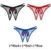 Culotte transparente en dentelle pour femmes, sous-vêtements féminins, tongs à entrejambe ouvert, Lingerie Sexy, culotte érotique, string chaud, nœud mignon