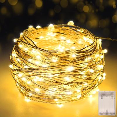1m-30m LED-Lichterkette 8 Farben Lichterkette LED Kupferdraht Batteriebetrieben für Hochzeit Party Weihnachtsdekoration Feiertagsgirlande