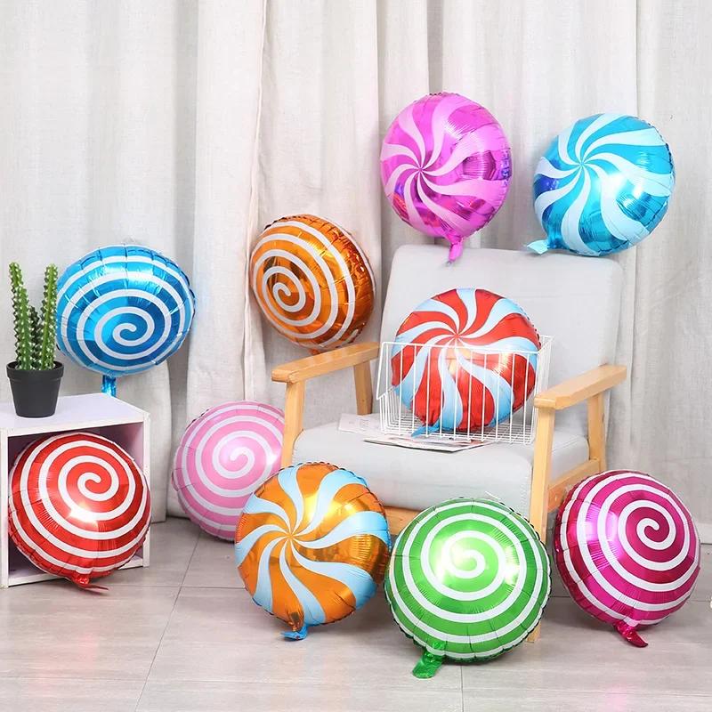 18 inch Candy Aluminum Balloon Children's Birthday Party Decoration Lollipop Aluminum Foil Balloon Kids Helium Balloon