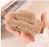 Winter Plush Square Hair Claw for Women Korean Elegant Acrylic Hairpins Faux Fur Hair Clip Girls Barrette Crab Hair Accessories