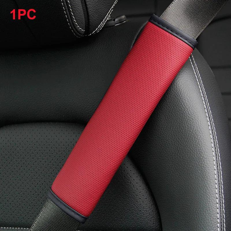 Car Seat Belt Cover Pore Pu Breathable Universal Auto Seat Belt Covers Cushion Protector Safety Belts Shoulder Protection