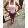 Hot Girl Solid Color Versatile Halter Neck T-shirt Top Women's Independent Website