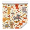 Funny Colorful Kittens Wallpaper for Living Room and Bedroom 50x1000