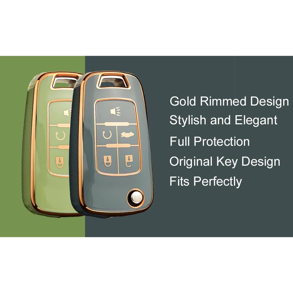 Do etui na kluczyk do Chevroleta z brelokiem, etui na kluczyk z TPU Premium z pełną ochroną do Chevroleta Equinox Camaro Cruze Malibu Sonic Buick Terrain