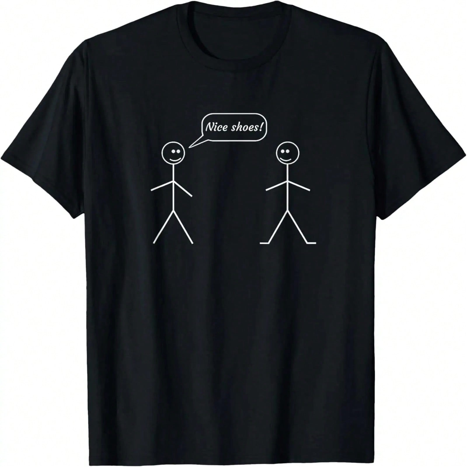 Nice Shoes! Stick Figure Graphic Friendship Funny T-Shirt S разноцветный