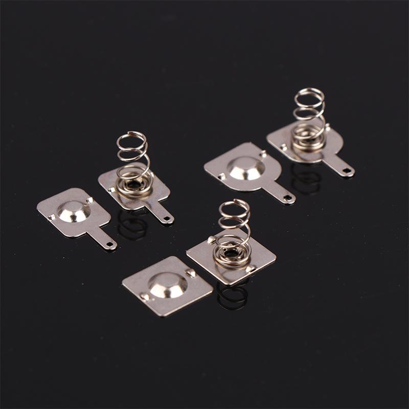 10Pcs Spring Sheet12*10/12Mm Contact Sheet Aa Battery Box Positive And Negative Sheets 0.3Mm Iron+Nickel Plating Aa Battery Spring