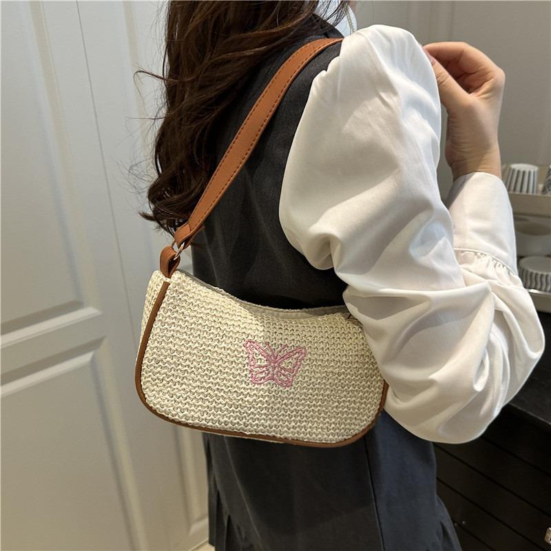 Straw bag women's large-capacity new summer niche design woven messenger bag dumpling bag seaside beach bag