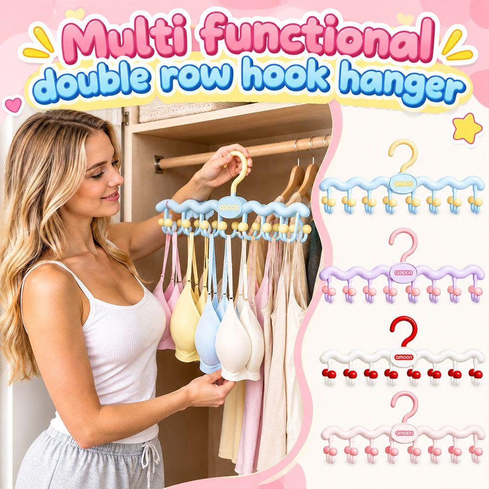 Wave Shaped Wall Hook Rack Foldable Multifunctional Storage Rack Bedroom Closet