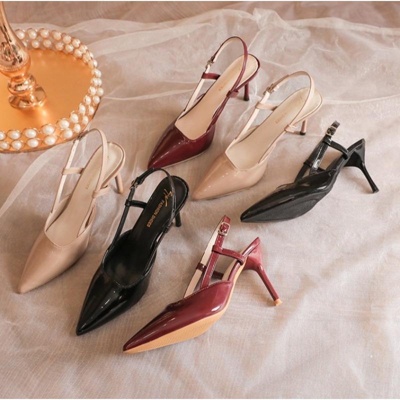 Fashion New Brand Plus Size 34-42 Women Heeled Sandals Retro Rome High Heels Shoes Women High Heel INS Leather Buckle Pumps Mules