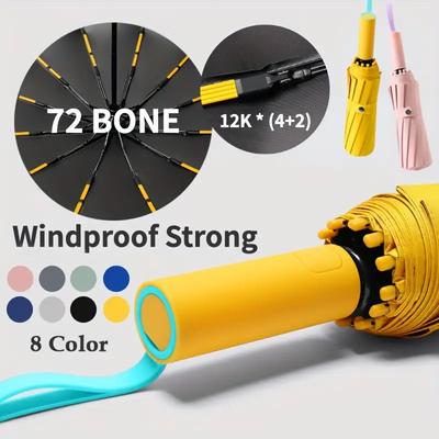 Parapluie Automatique Coupe-Vent Robuste Pour Hommes Femmes, Grands Parapluies Pliants Anti-UV, Parapluie Portable pour Adulte