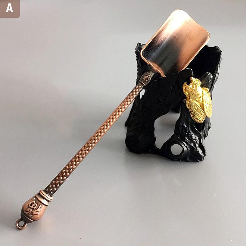 Shovel Shaped Teaspoons Retro Chinese Style Tea Accessories Copper Sugar Spoons