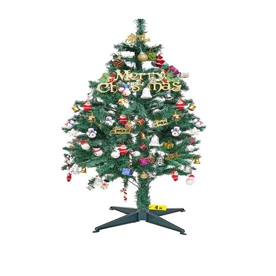 Vánoční stromek 4 stopy s LED světlem 101 dekorací Ozdoby Závěsné rekvizity na stůl Kancelář Umělé vánoční stromky dekorační předměty pro domácnost