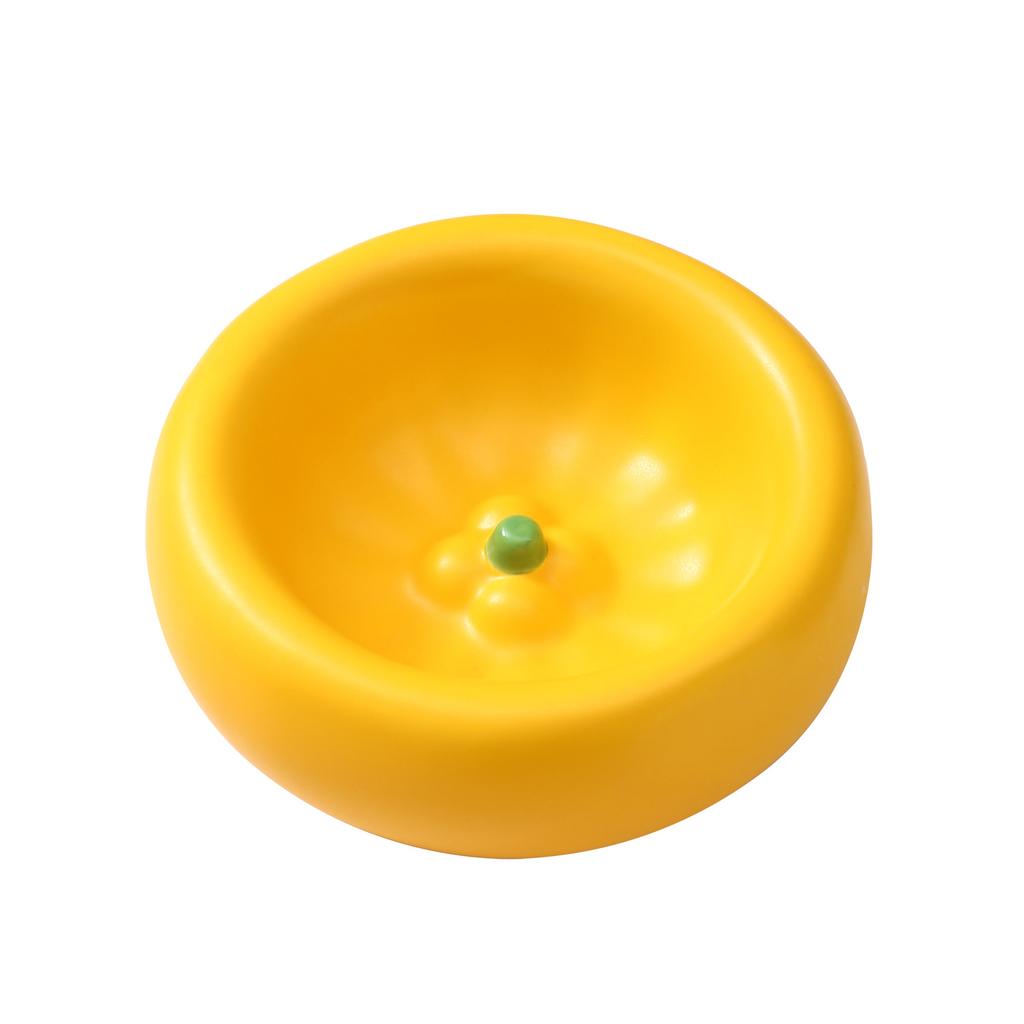 Creative Orange Shape Pet Bowl Household Cat and Dog Food Basin High Value Cat Bowl Dog Bowl Ceramic Drinking Bowl
