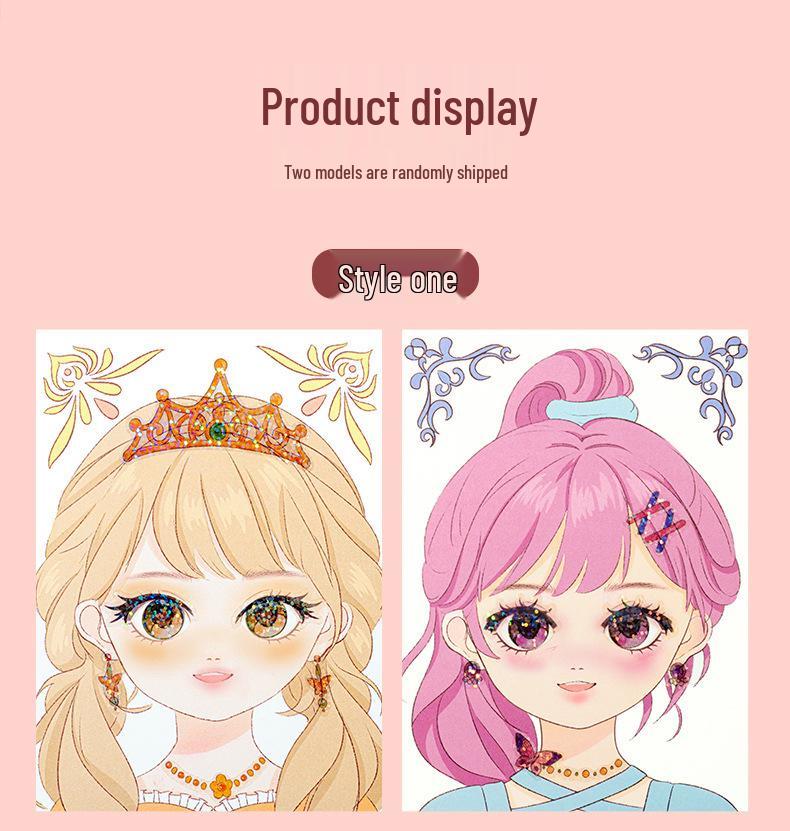 Princess Makeup Bag & Sticker Set - Cute DIY Dress-up Toy for Kids
