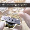 Multisize Hole Metal Drill Holder 30 Hole Drilling Base Stake for Watch Jewelry Repair Work Punching Tool Repair Kits