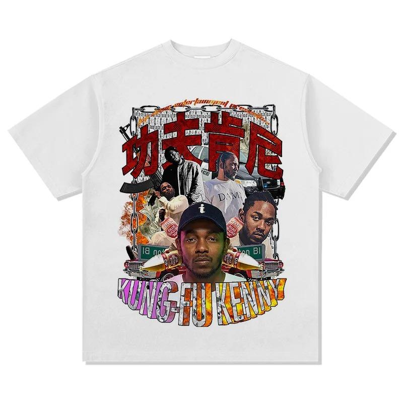Kendrick Lamar Kung Fu Kenny Graphic T-Shirt Oversized Men Women Unisex Retro Punk Vintage Cotton Breathable Streetwear Fashion Clothing