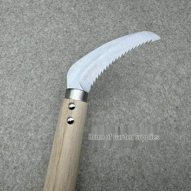 Stainless Steel Serrated Grass & Grain Cutting Sickle - Fine & Coarse Tooth