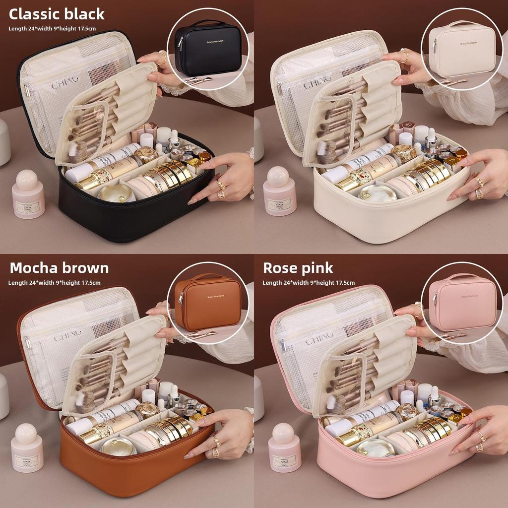 Portable Large Capacity Makeup Storage Bag With Waterproof Material For Daily Use And Travel