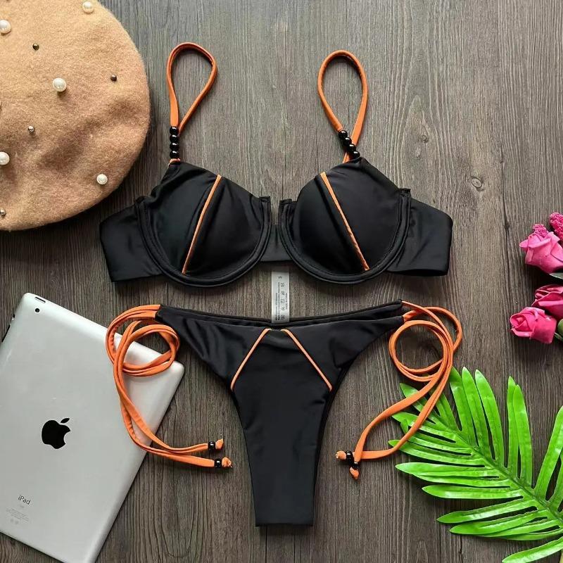 New Sexy Push up Bikini Set Swimsuit Women's low-waist Swimwear For Female Two Piece Beachwear 2025 Bathing Suit