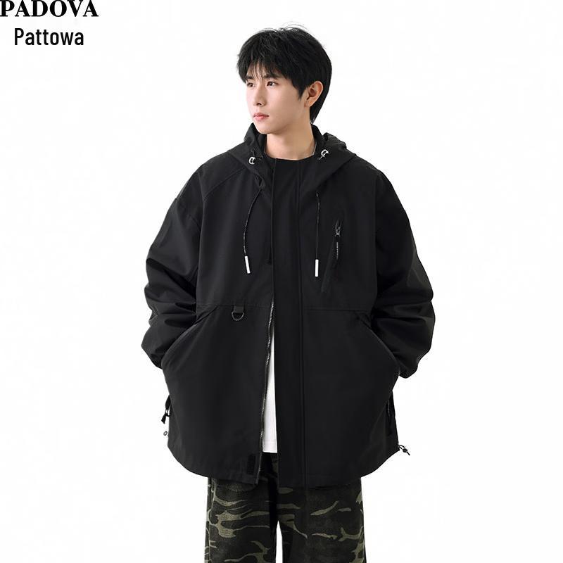 Patuowa Men s Hooded Windproof Jacket 2XL