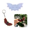DIY Shiny Halloween Bat Keychain Silicone Mold with Hole for DIY Luggage Tag Resin Casting Mold Trinket Earring Pendant