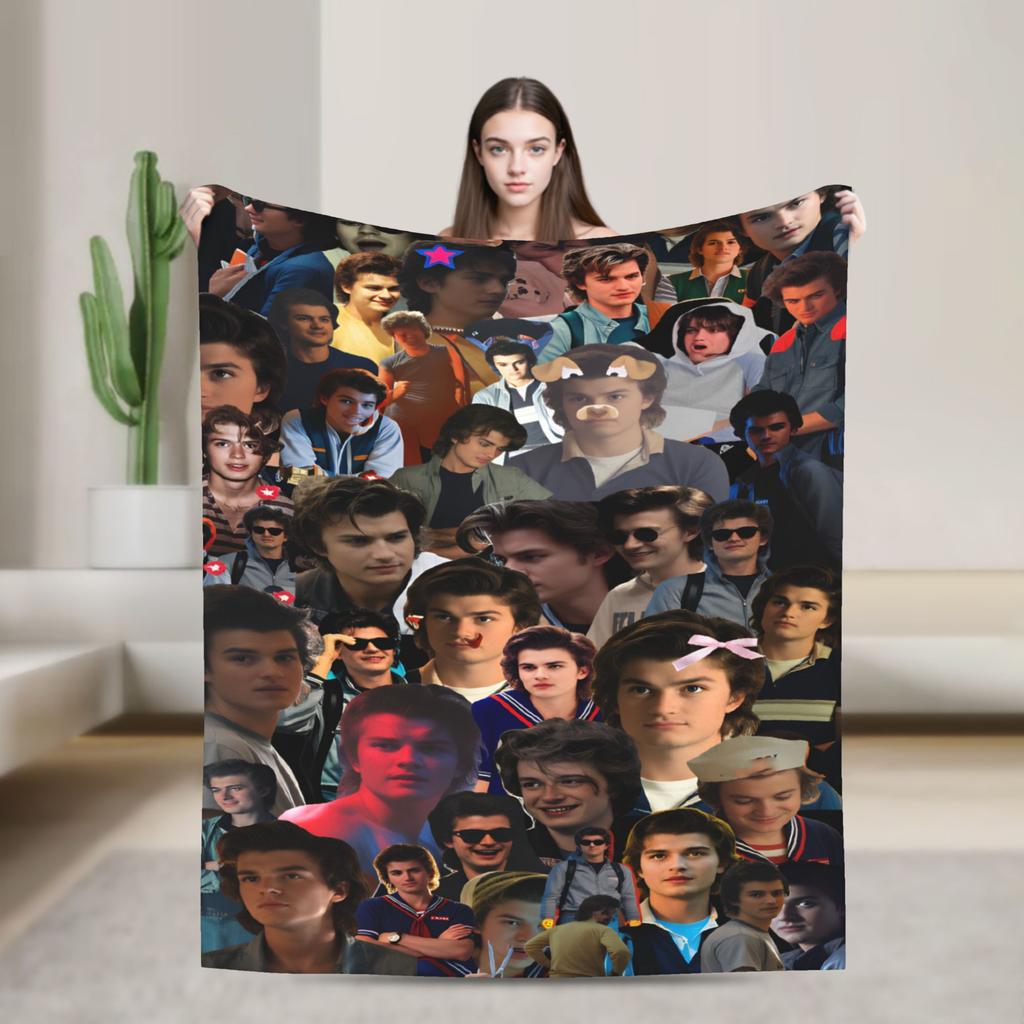 Steve Harrington Soft Blanket Girls Boys Plush Throw Blanket Street Trend Living Room Flannel Bedspread Sofa Bed Cover