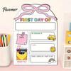 Wooden Message Board for Classroom First Day of School Board, Reusable Erasable Chalkboard Design, Creative Ornaments Stable Base Photo Prop