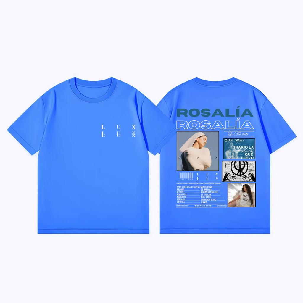 Singer Rosalia LUX Tour 2026 Graphic T Shirts High Quality Fashion Short Sleeve Tshirt Unisex Women Summer Casual Cotton Tshirts