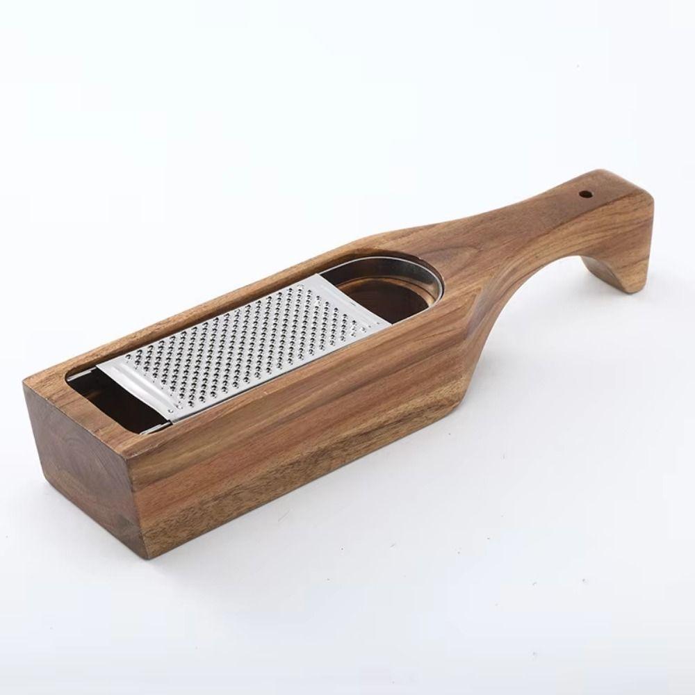 with Handle Handheld Cheese Shredder With Wood Container Cheese Tools Server  Cheese