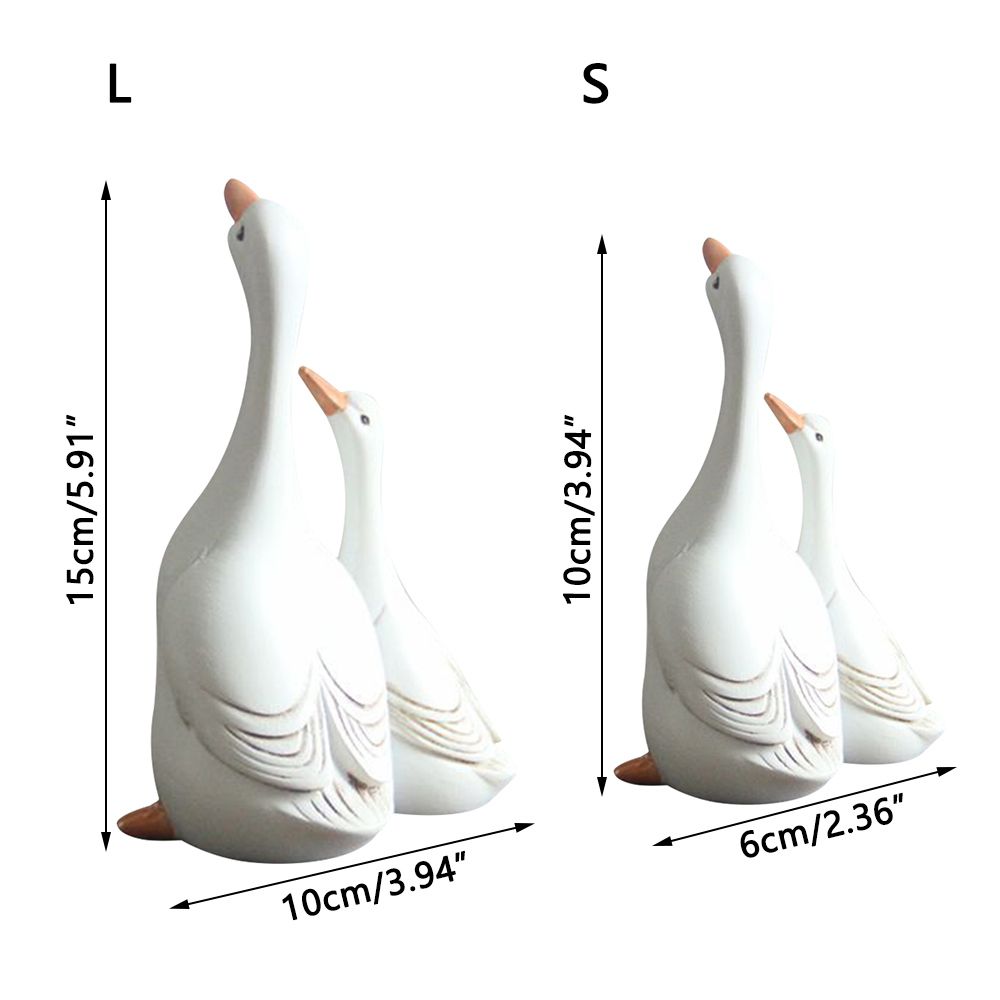 Home Decoration Desktop Embellishment Lifelike Scultpture Landscape Ornament Duck Statues Figurines