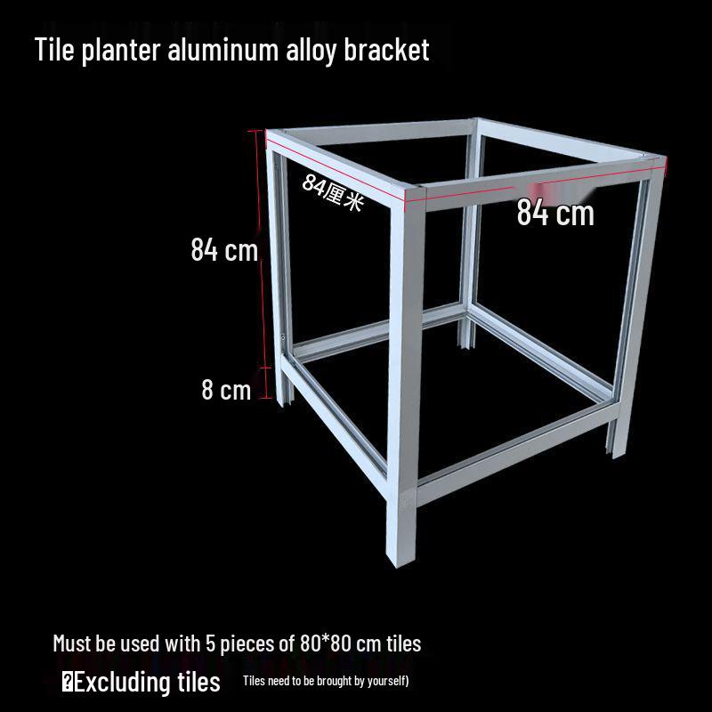 Aluminum Alloy Tile Planter Box Frame for Bonsai & Small Courtyard Planting