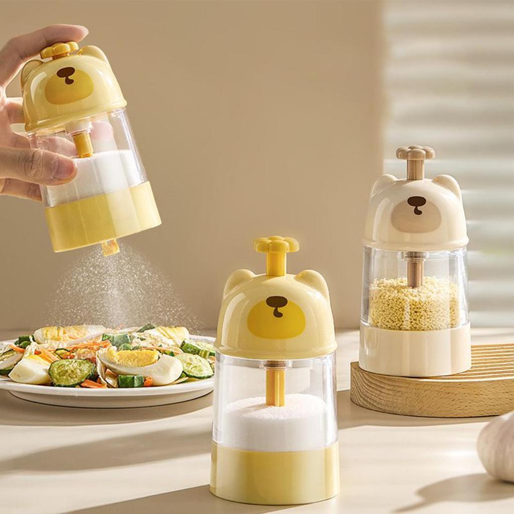 Salt Shaker Precise Quantitative Seasoning Bottle Kitchen Condiment Storage Container Glass Sugar Pepper Jar for Cooking Baking