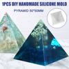 Pyramid Silicone Stencil Resin Jewelry Making Template Epoxy Pendant Craft DIY Tool 50*50mm